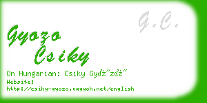 gyozo csiky business card